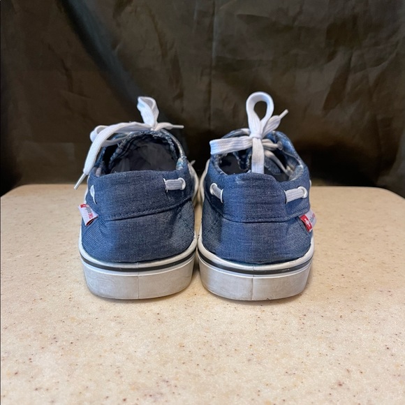 Alpine Swiss Boat Shoes Lace Up Loafers Blue Chambray Fabric Women 11 USED - Picture 4 of 7